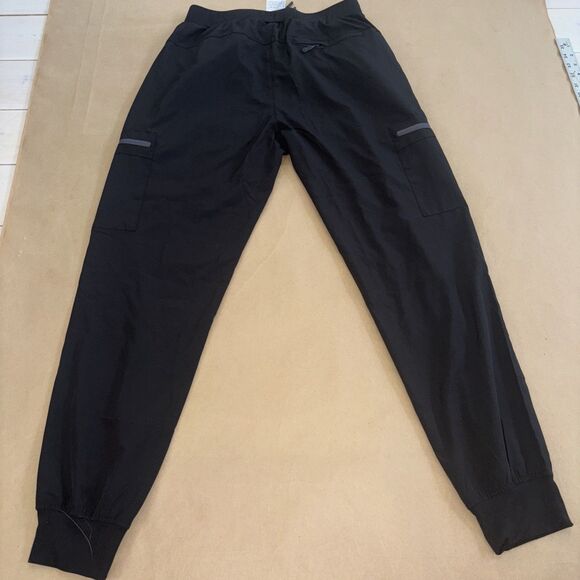 Woman’s Black Athletic Joggers Size Medium Cargo Pocket Athleisure Work Out - Picture 7 of 7